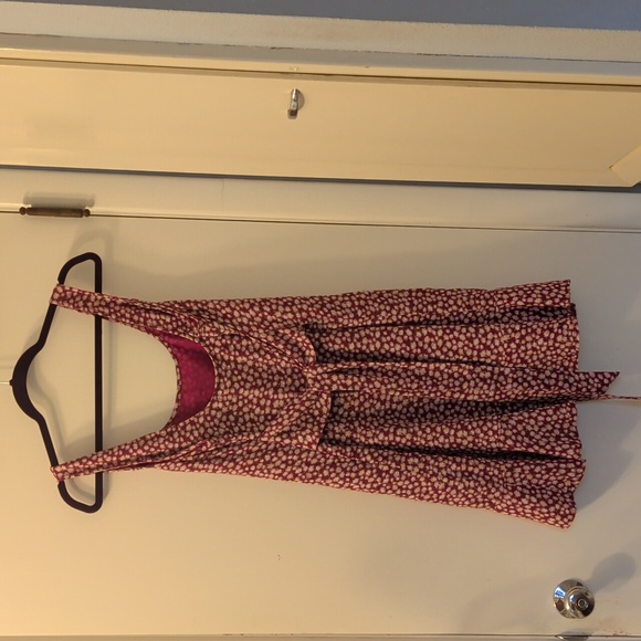 American Eagle Outfitters Burgundy Floral Dress - Picture 2 of 4